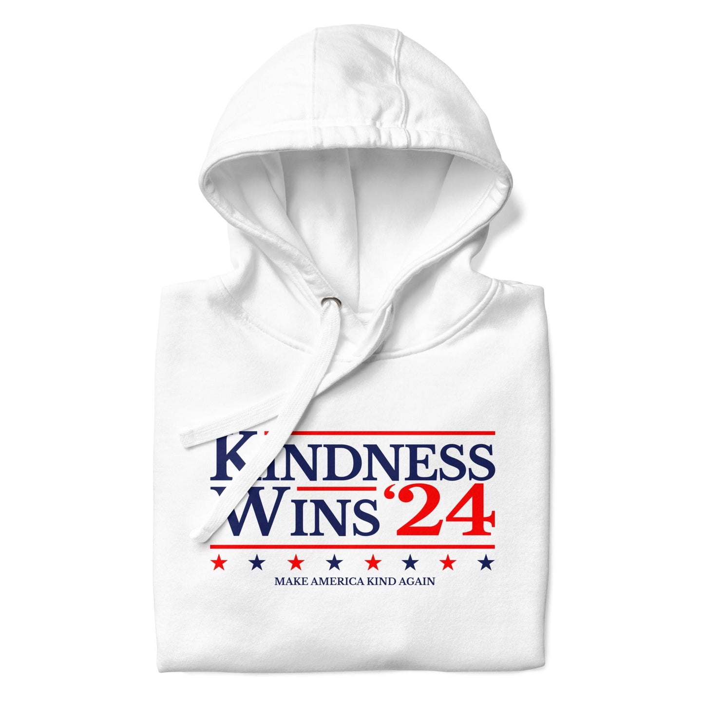 Kindness Wins - White/Baby Blue Unisex Hoodie Rave Day