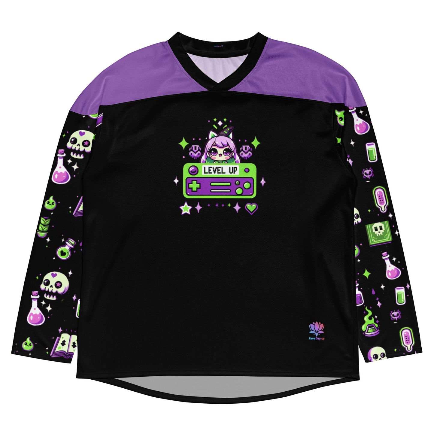 Level Up Rave Hockey Jersey for EDM lovers Rave Day
