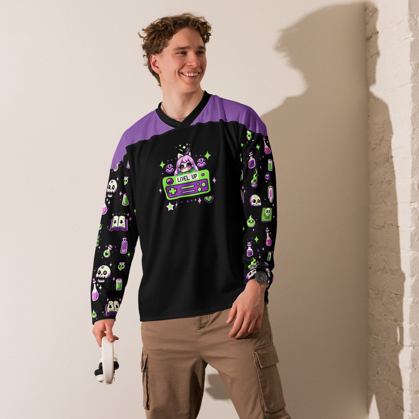 Level Up Rave Hockey Jersey for EDM lovers Rave Day
