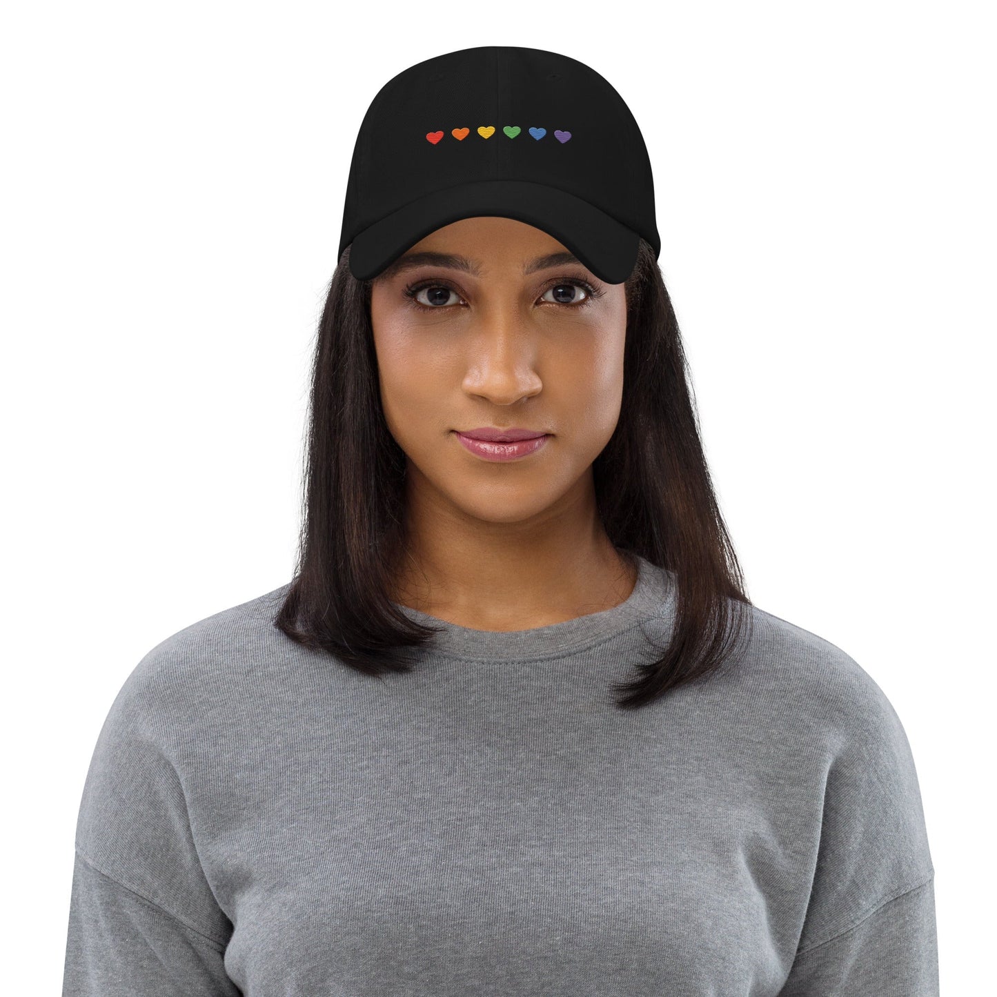Rainbow Hearts - Dad Hat Rave Day