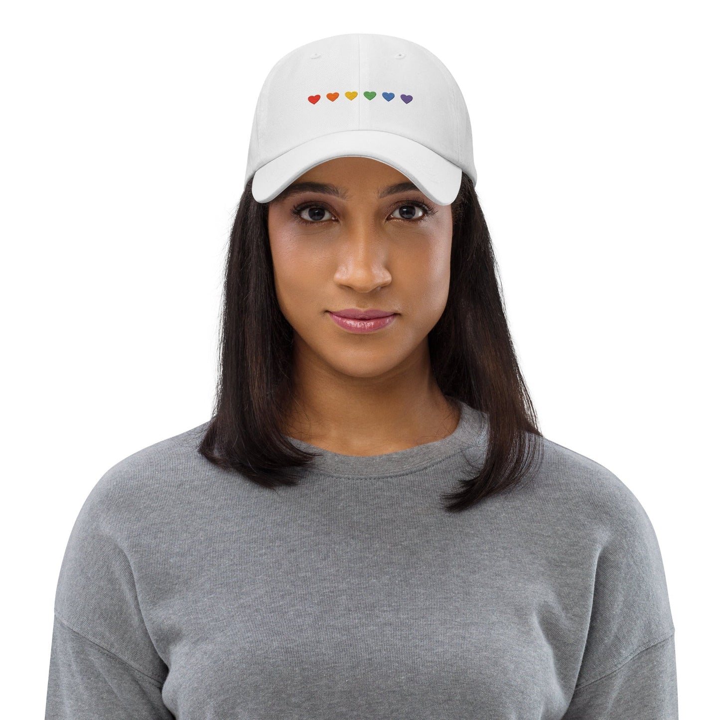 Rainbow Hearts - Dad Hat Rave Day