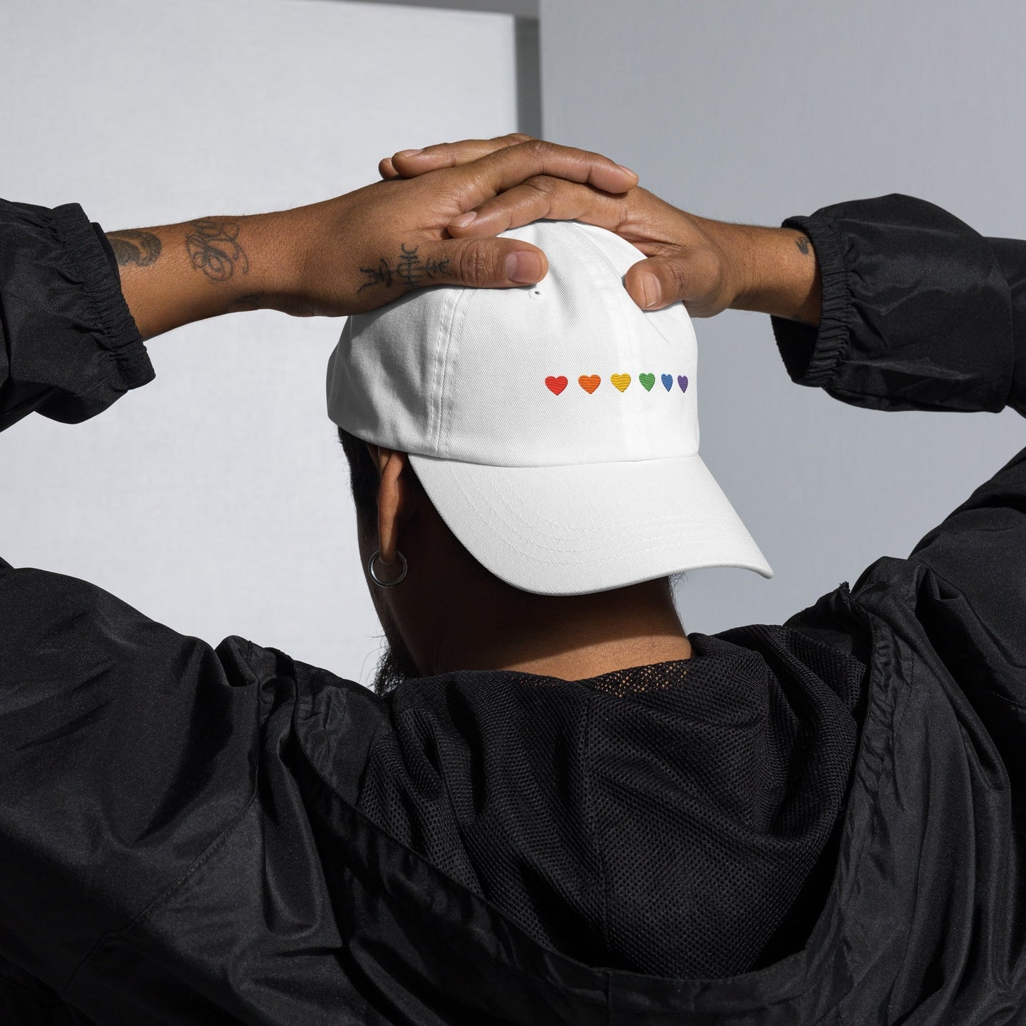 Rainbow Hearts - Dad Hat Rave Day