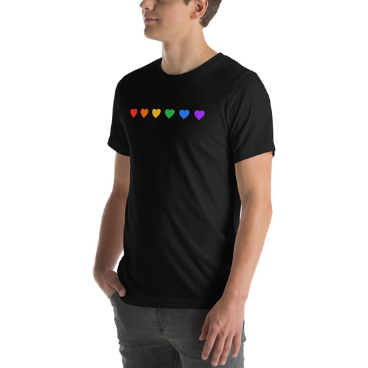 Rainbow Hearts - Unisex T-Shirt Rave Day
