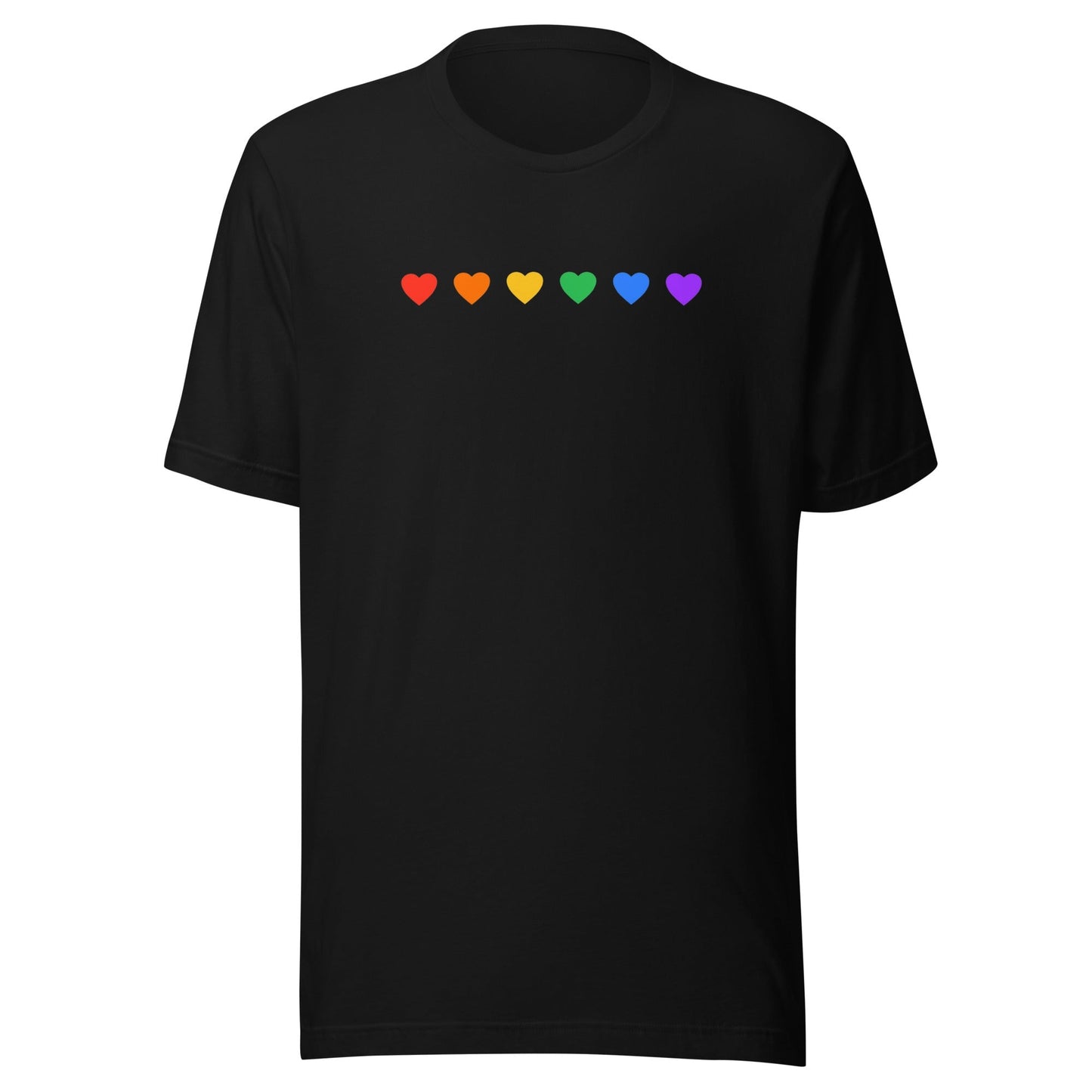 Rainbow Hearts - Unisex T-Shirt Rave Day