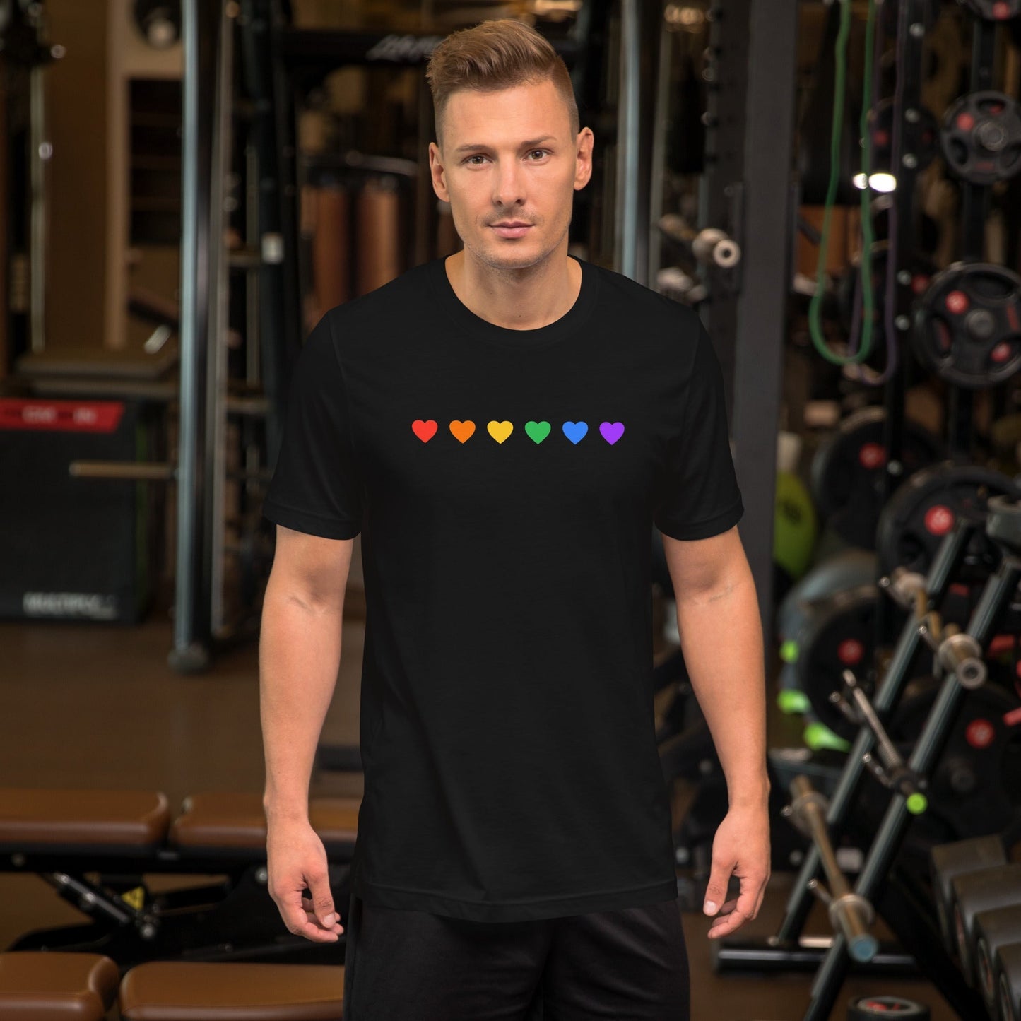 Rainbow Hearts - Unisex T-Shirt Rave Day