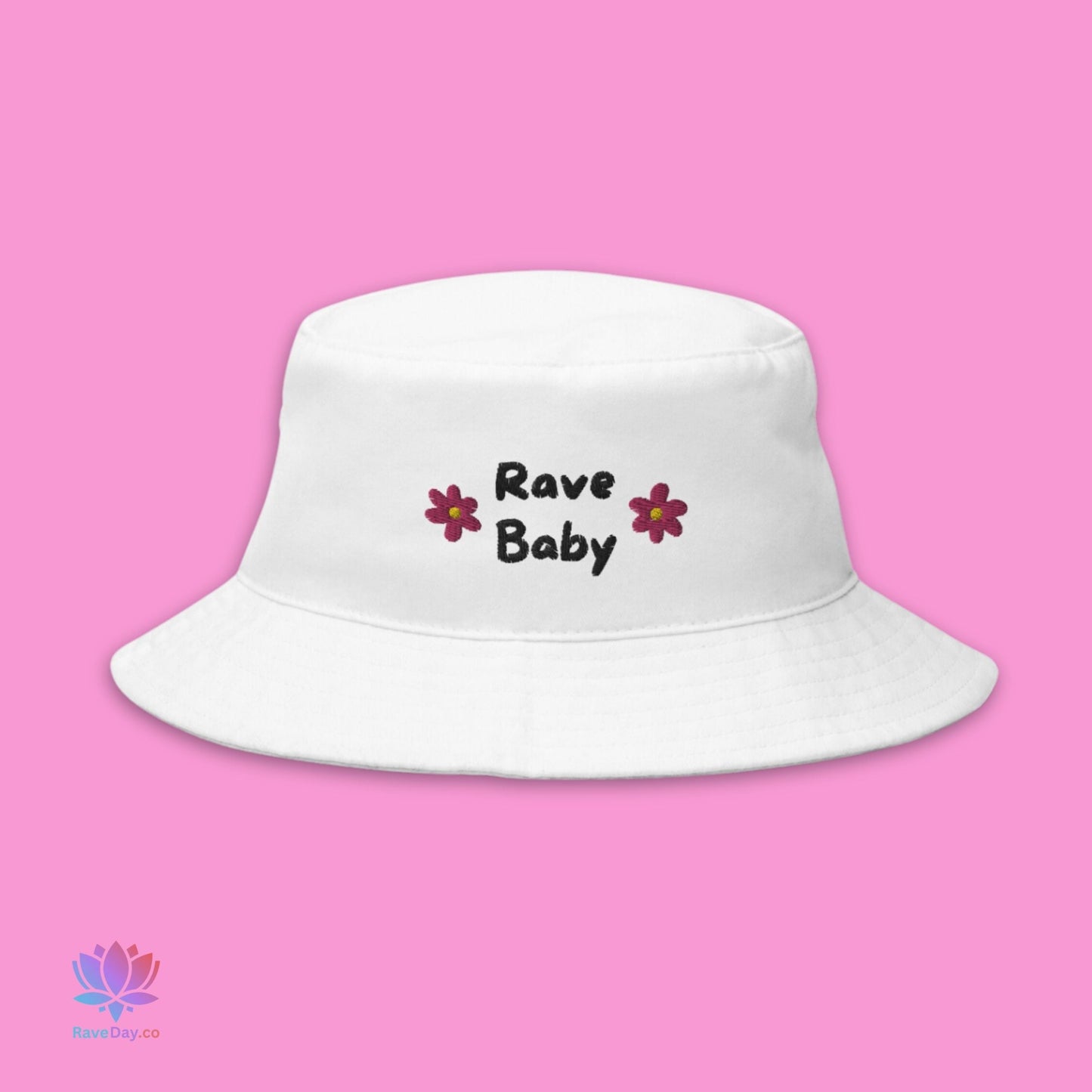 Rave Baby - Bucket Hat (White) Rave Day