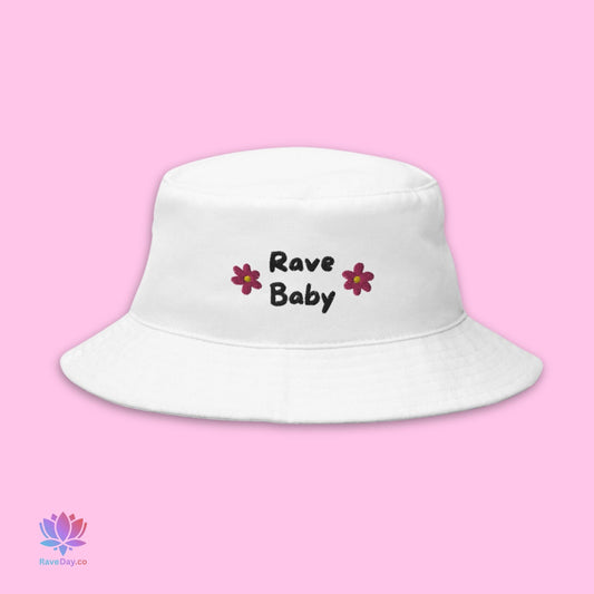 Rave Baby - Bucket Hat (White) Rave Day