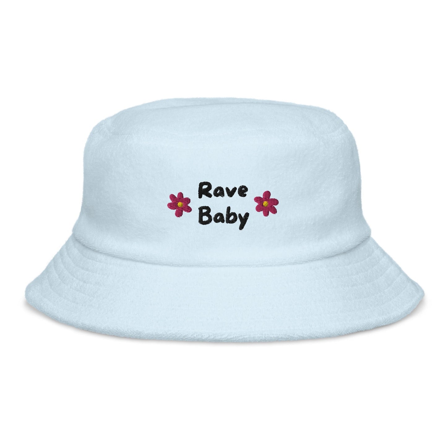 Rave Baby - Unstructured terry cloth bucket hat Rave Day Light Blue
