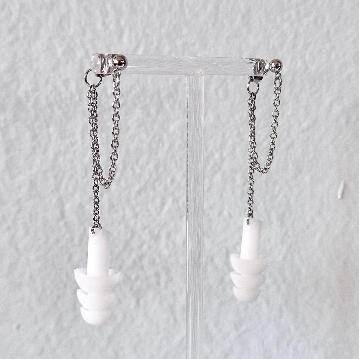 Silver Chains Earrings Rave Day