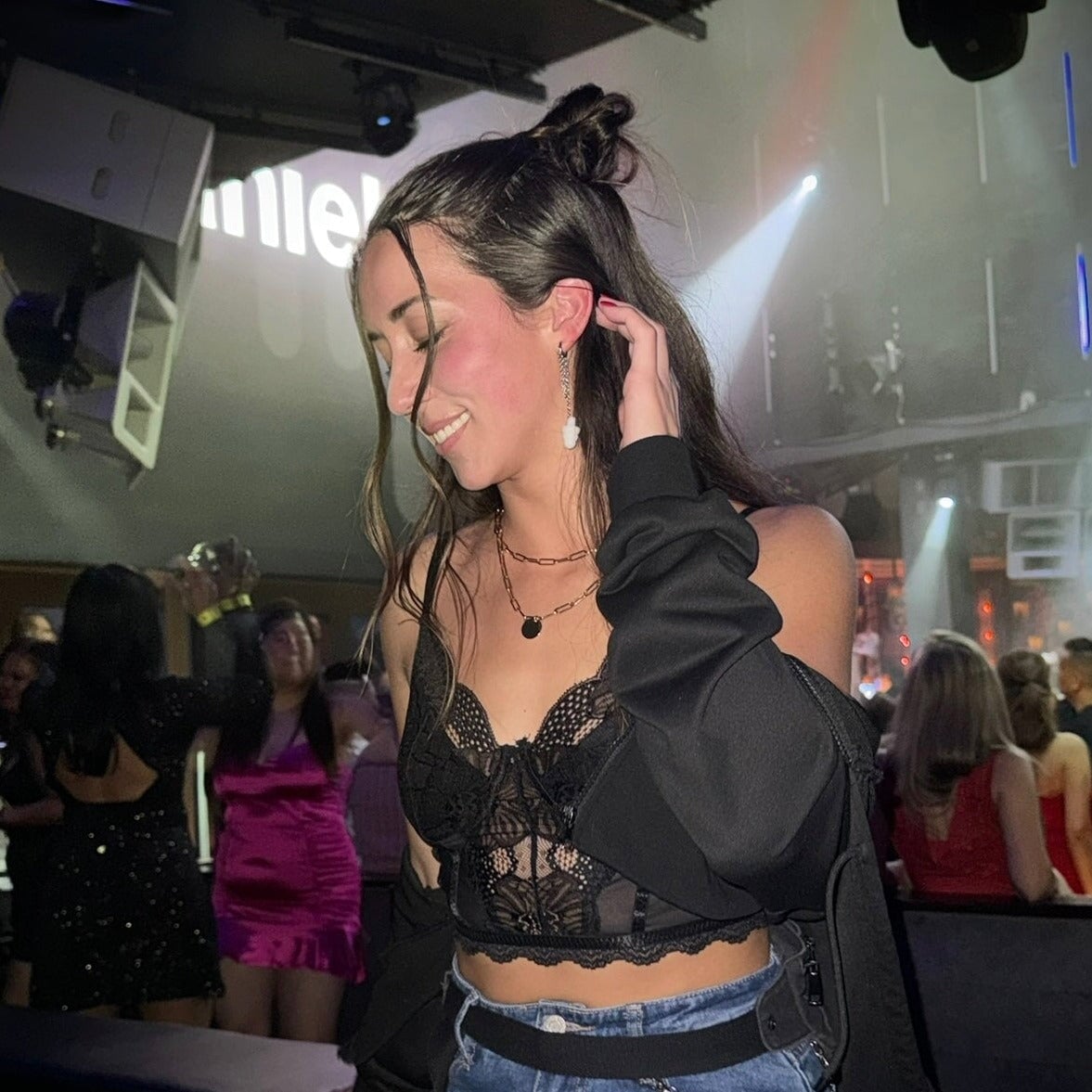 Silver Chains Earrings Rave Day