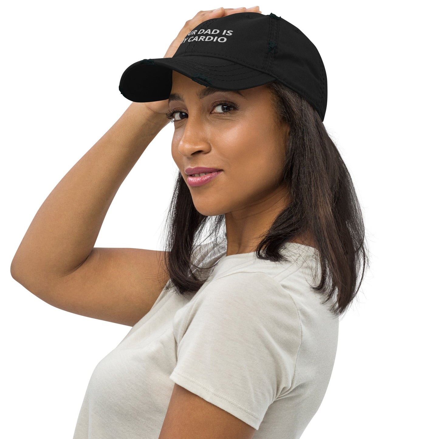 Your Dad is My Cardio - Distressed Dad Hat Rave Day