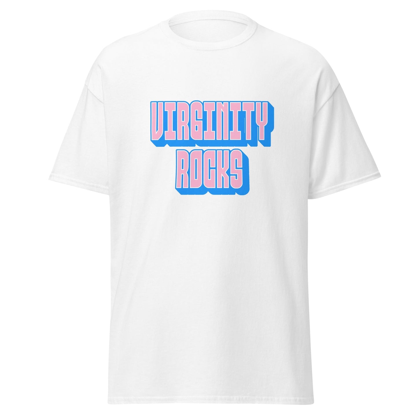 Virginity Rocks (Blue) - Men's classic tee Rave Day