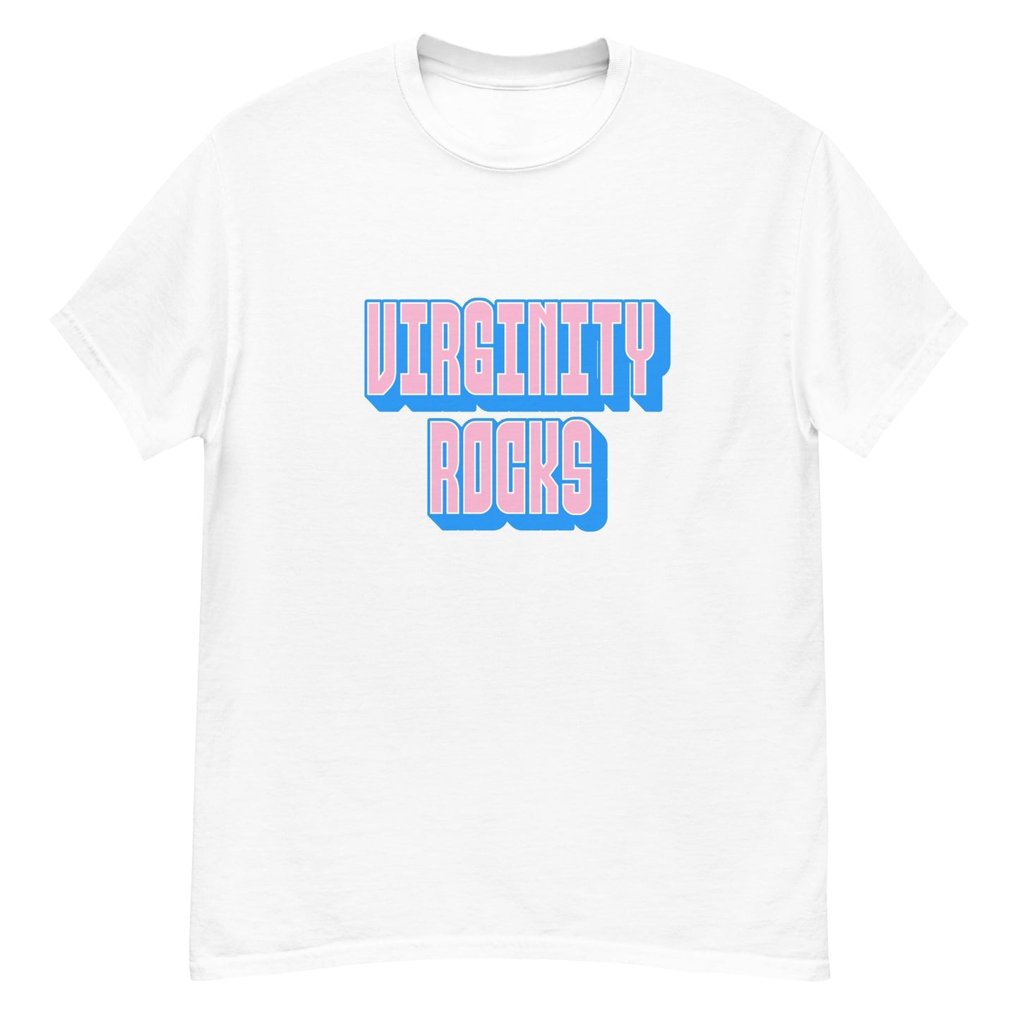 Virginity Rocks (Blue) - Men's classic tee Rave Day