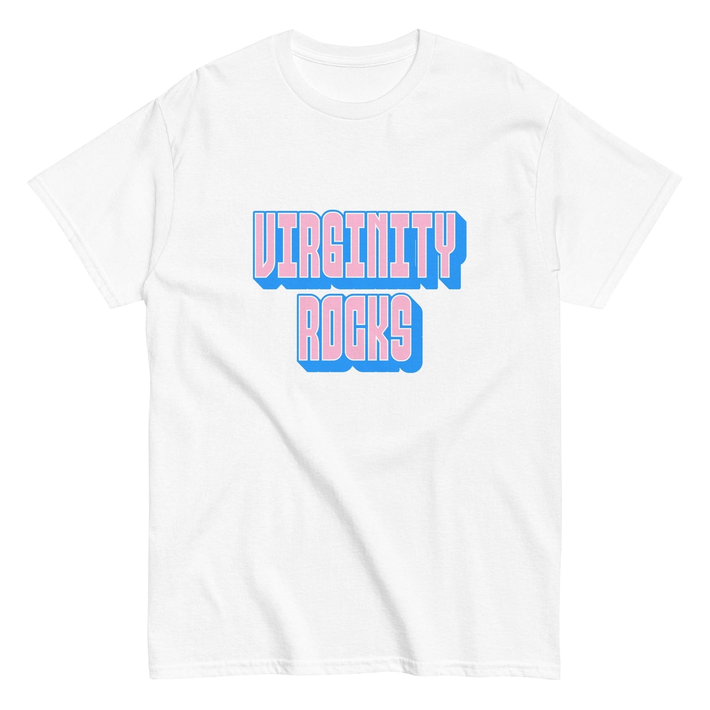 Virginity Rocks (Blue) - Men's classic tee Rave Day