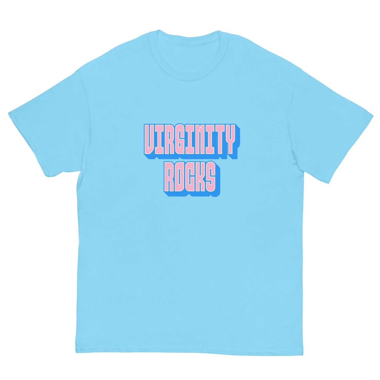 Virginity Rocks (Blue) - Men's classic tee Rave Day