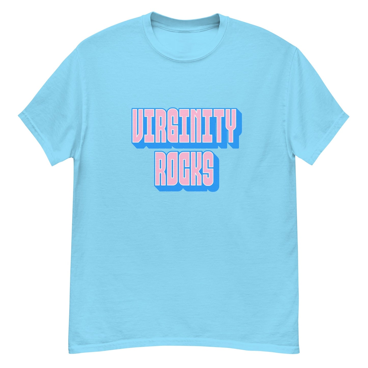 Virginity Rocks (Blue) - Men's classic tee Rave Day