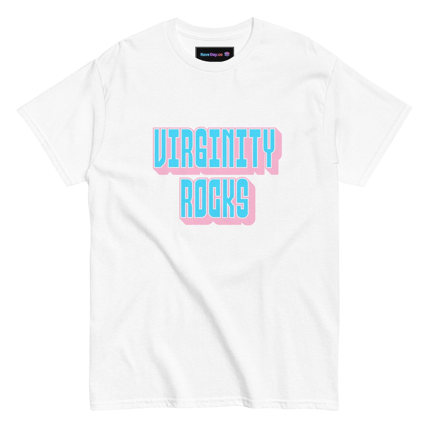 Virginity Rocks (Pink) - Men's classic tee Rave Day