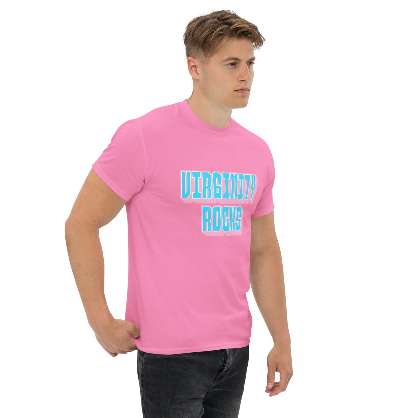 Virginity Rocks (Pink) - Men's classic tee Rave Day