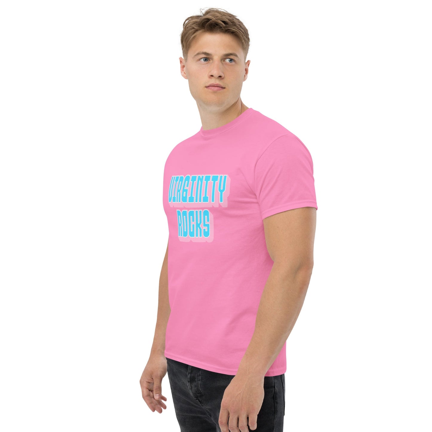 Virginity Rocks (Pink) - Men's classic tee Rave Day