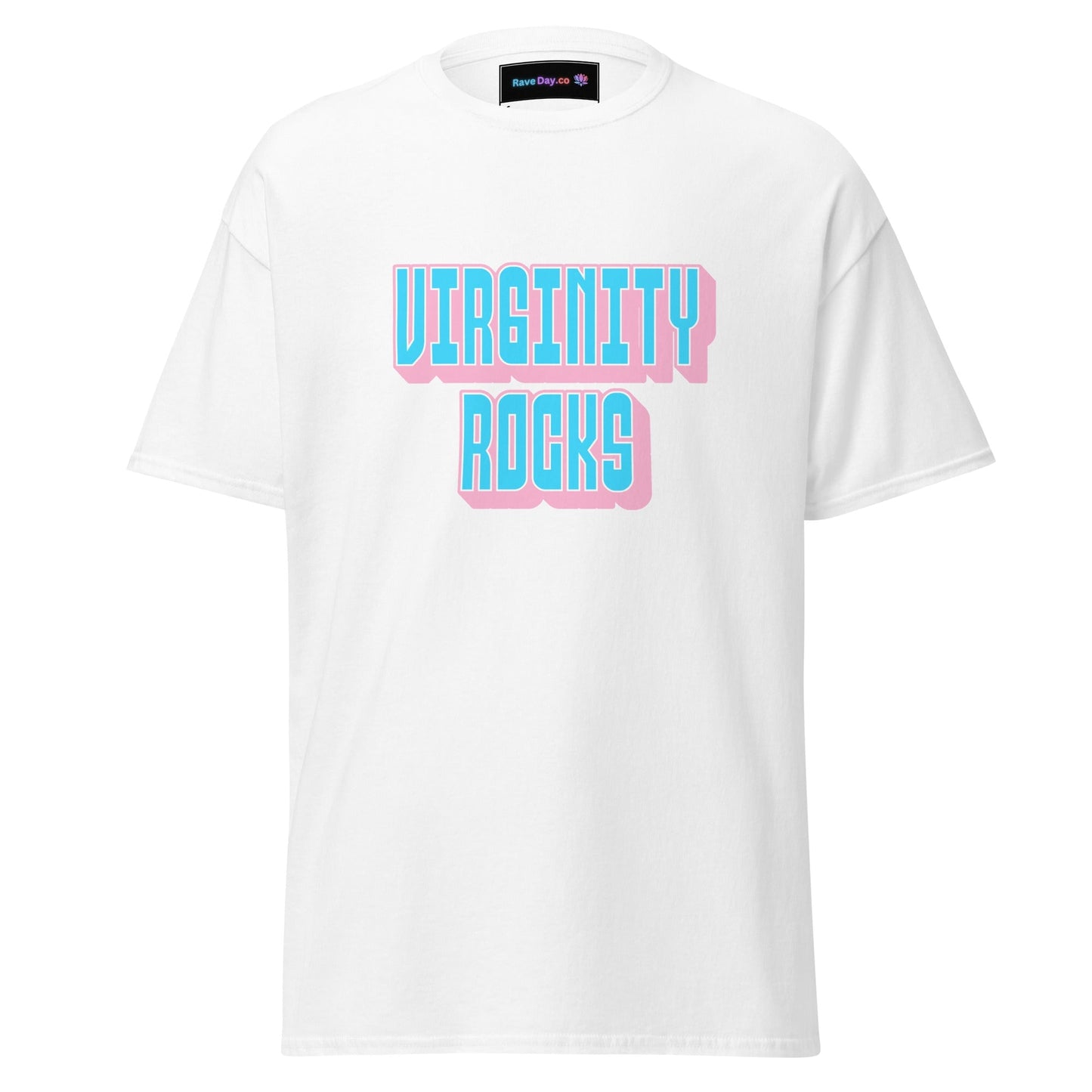 Virginity Rocks (Pink) - Men's classic tee Rave Day