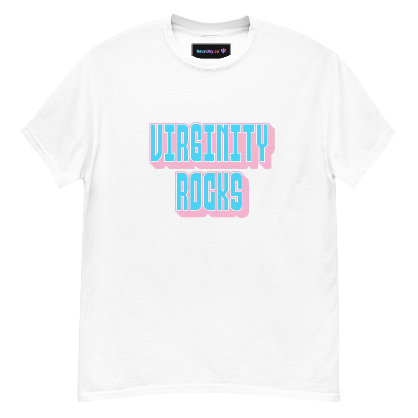 Virginity Rocks (Pink) - Men's classic tee Rave Day