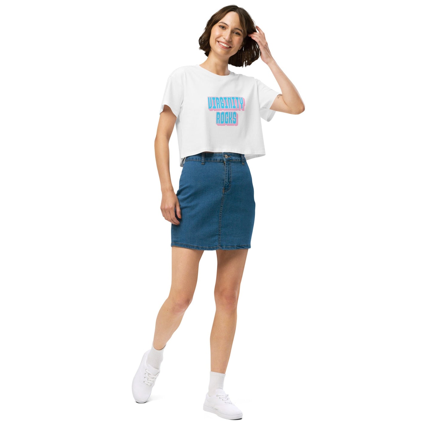Virginity Rocks - Women’s crop top Rave Day