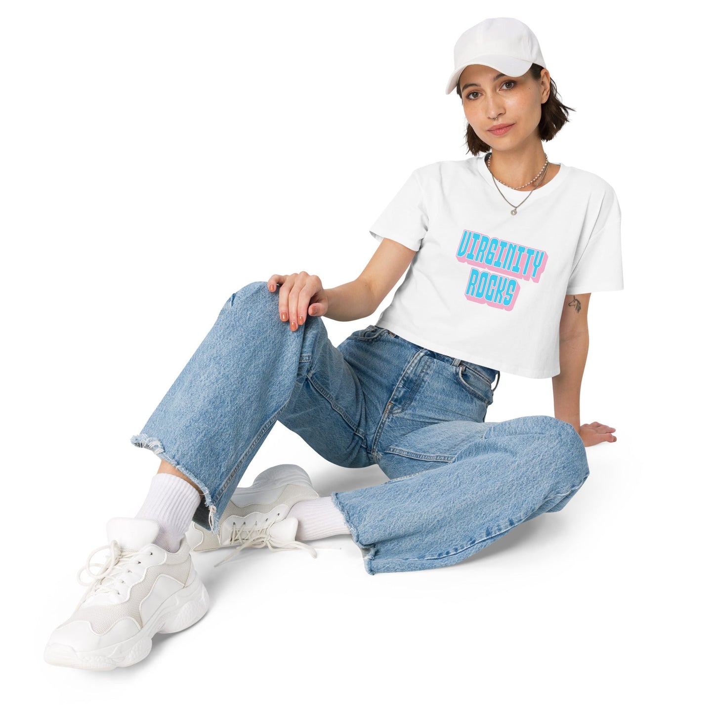 Virginity Rocks - Women’s crop top Rave Day