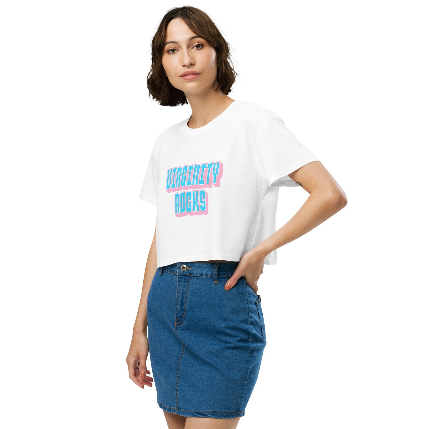 Virginity Rocks - Women’s crop top Rave Day