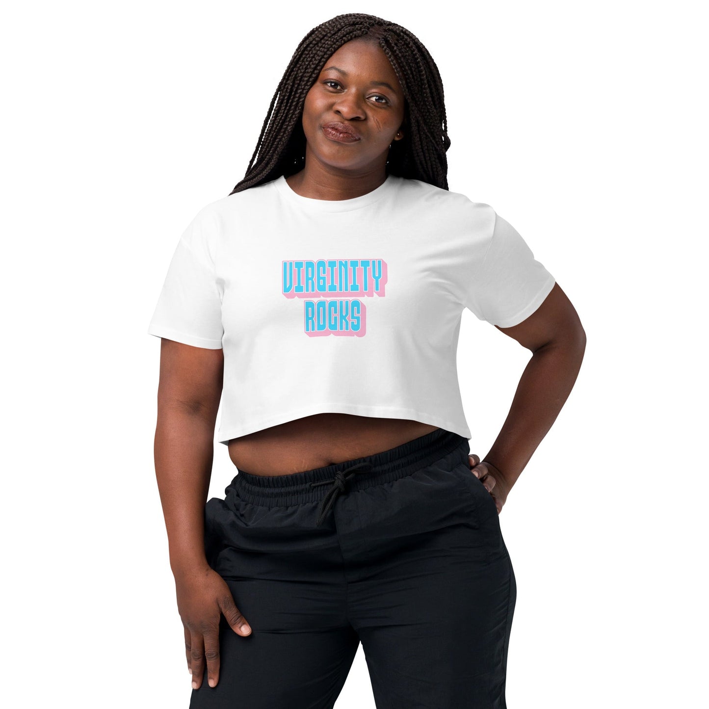 Virginity Rocks - Women’s crop top Rave Day
