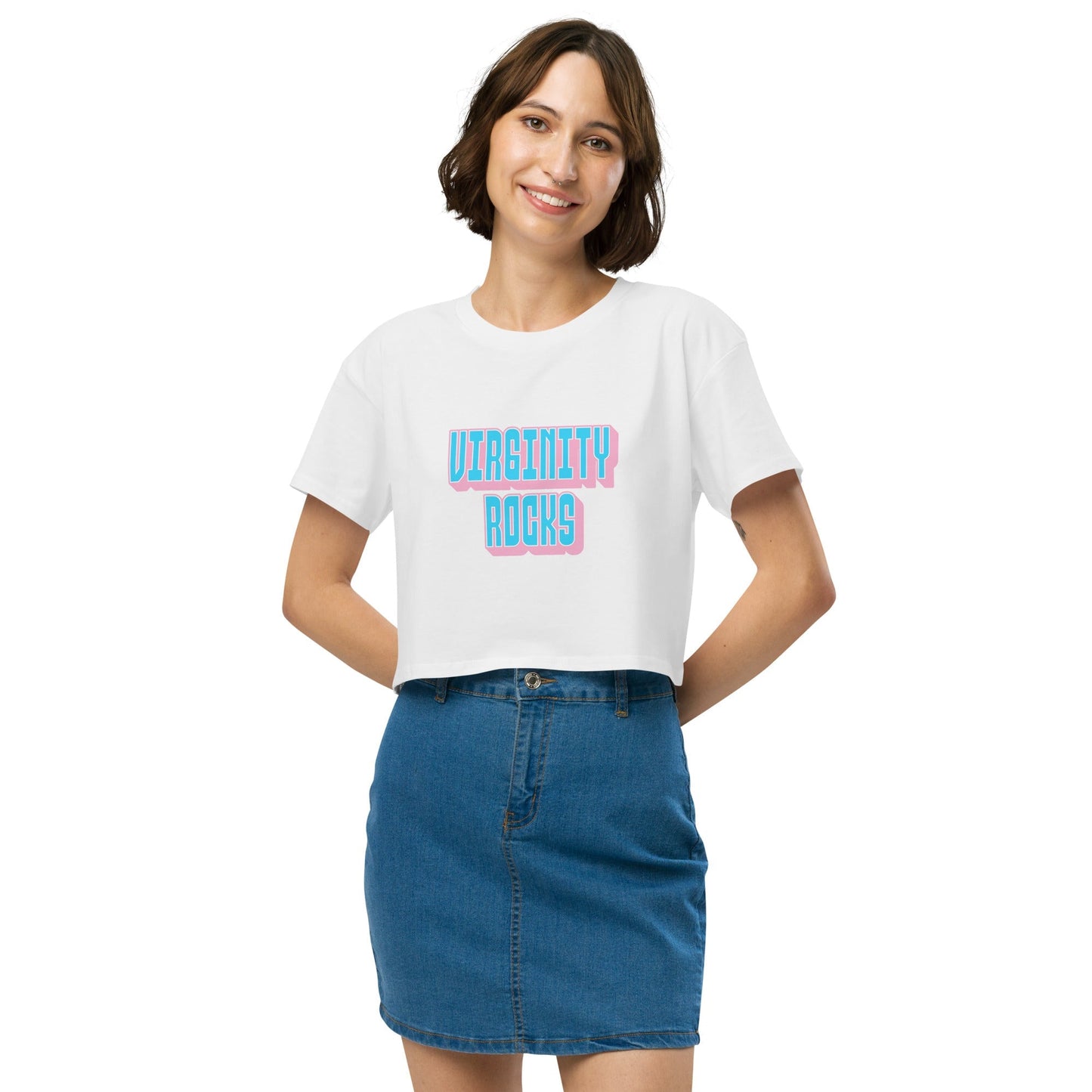 Virginity Rocks - Women’s crop top Rave Day