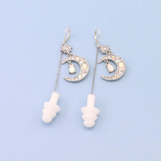 Crystal Moon - Ear Plug Earrings
