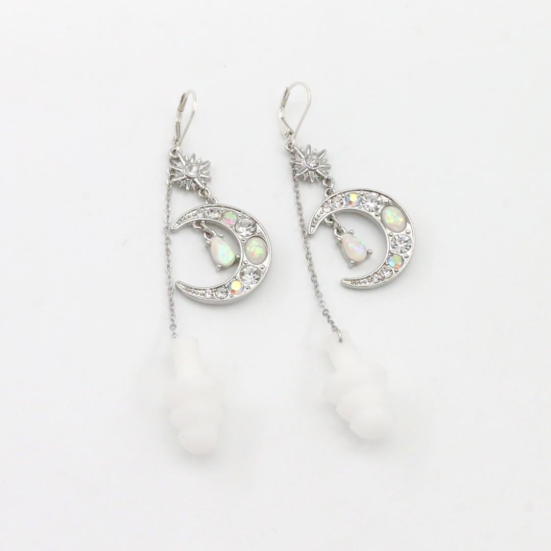 Crystal Moon - Ear Plug Earrings