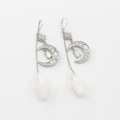 Crystal Moon - Ear Plug Earrings