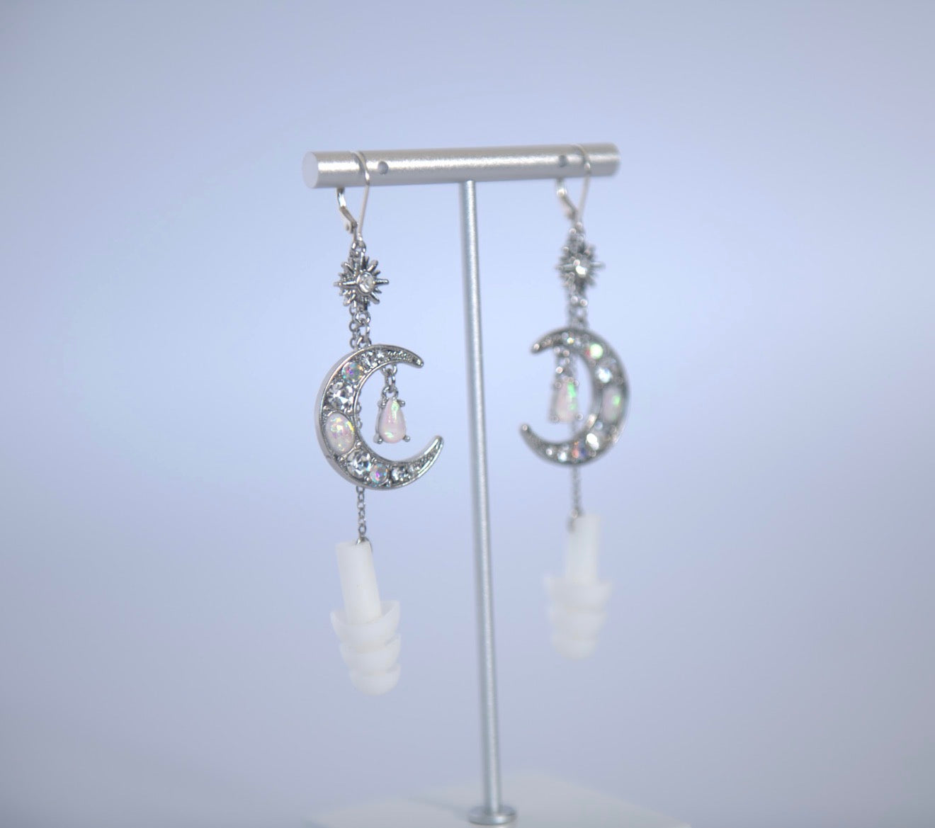 Crystal Moon - Ear Plug Earrings