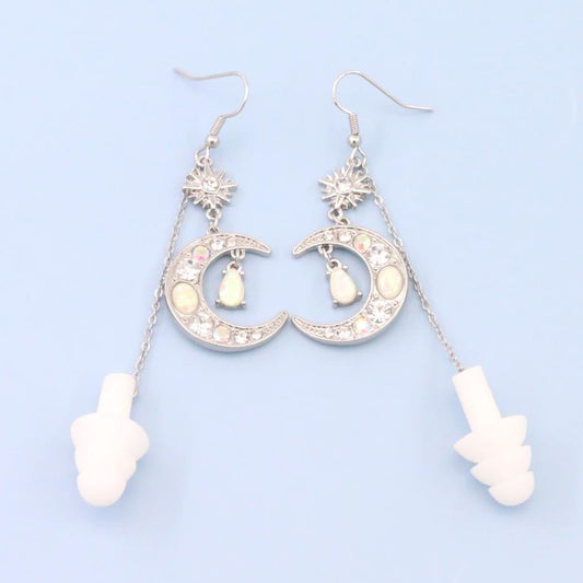 Crystal Moon - Ear Plug Earrings
