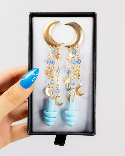 Earplug Earrings - Starry Night Chain Drops