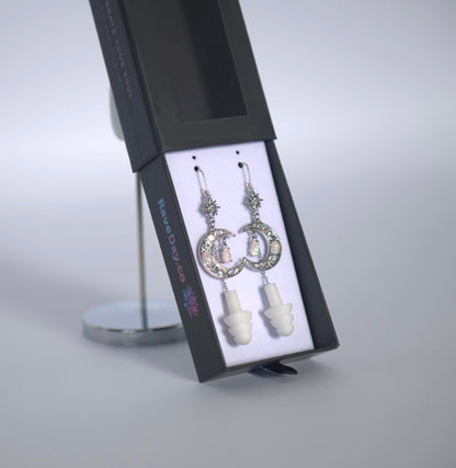 Crystal Moon - Ear Plug Earrings