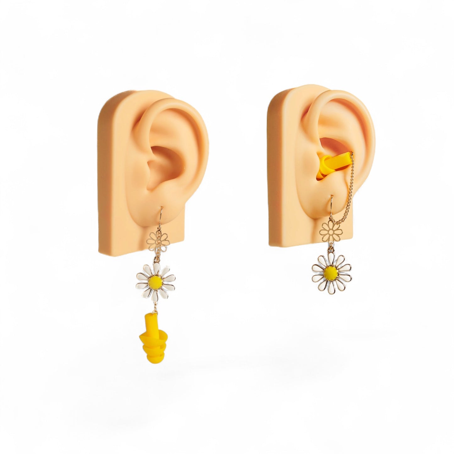 Ear Plug Earrings - Yellow Daisy