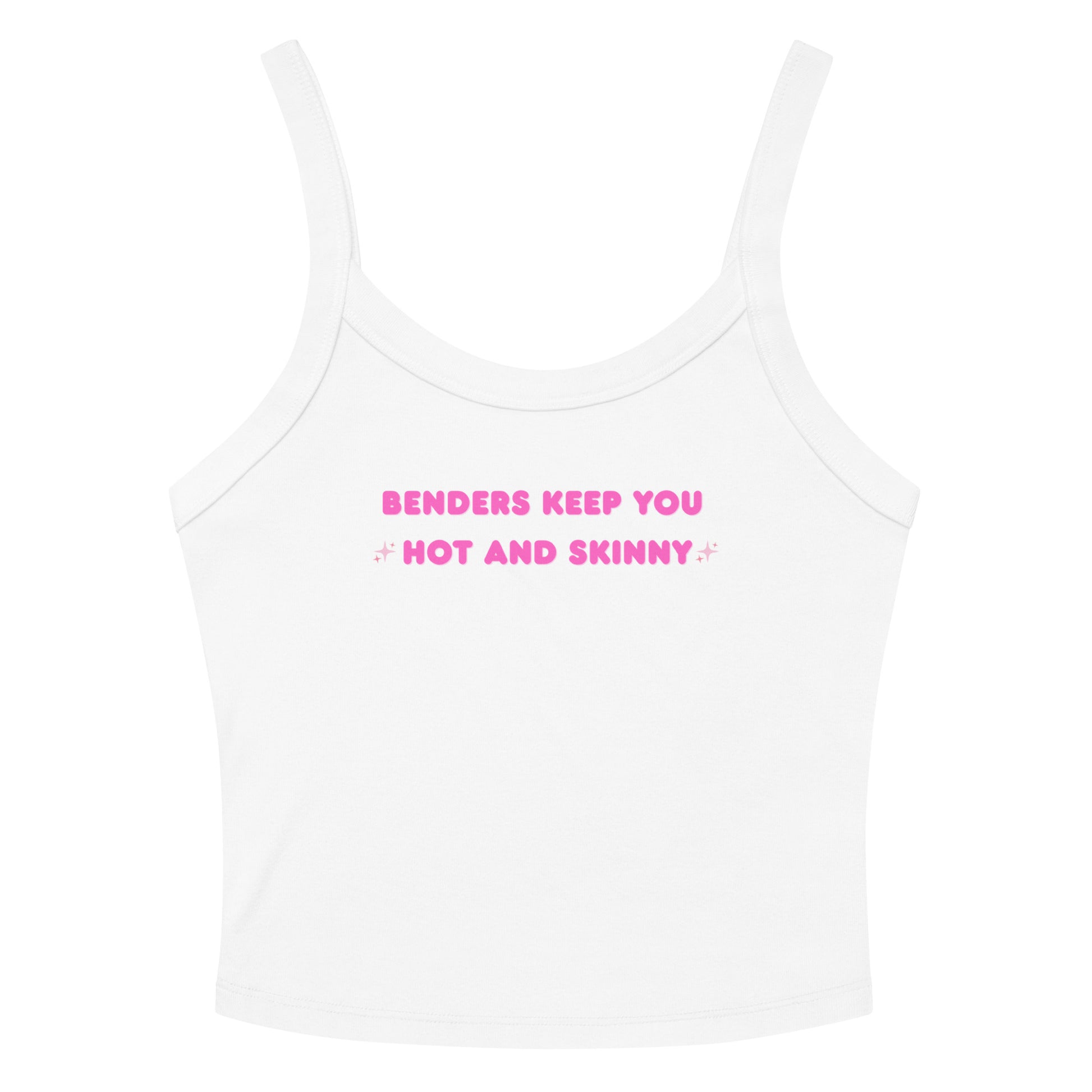 white and pink Women's micro-rib cotton tank top with thick straps and bold John Summit-inspired quote, ideal for music lovers and clubwear fashion