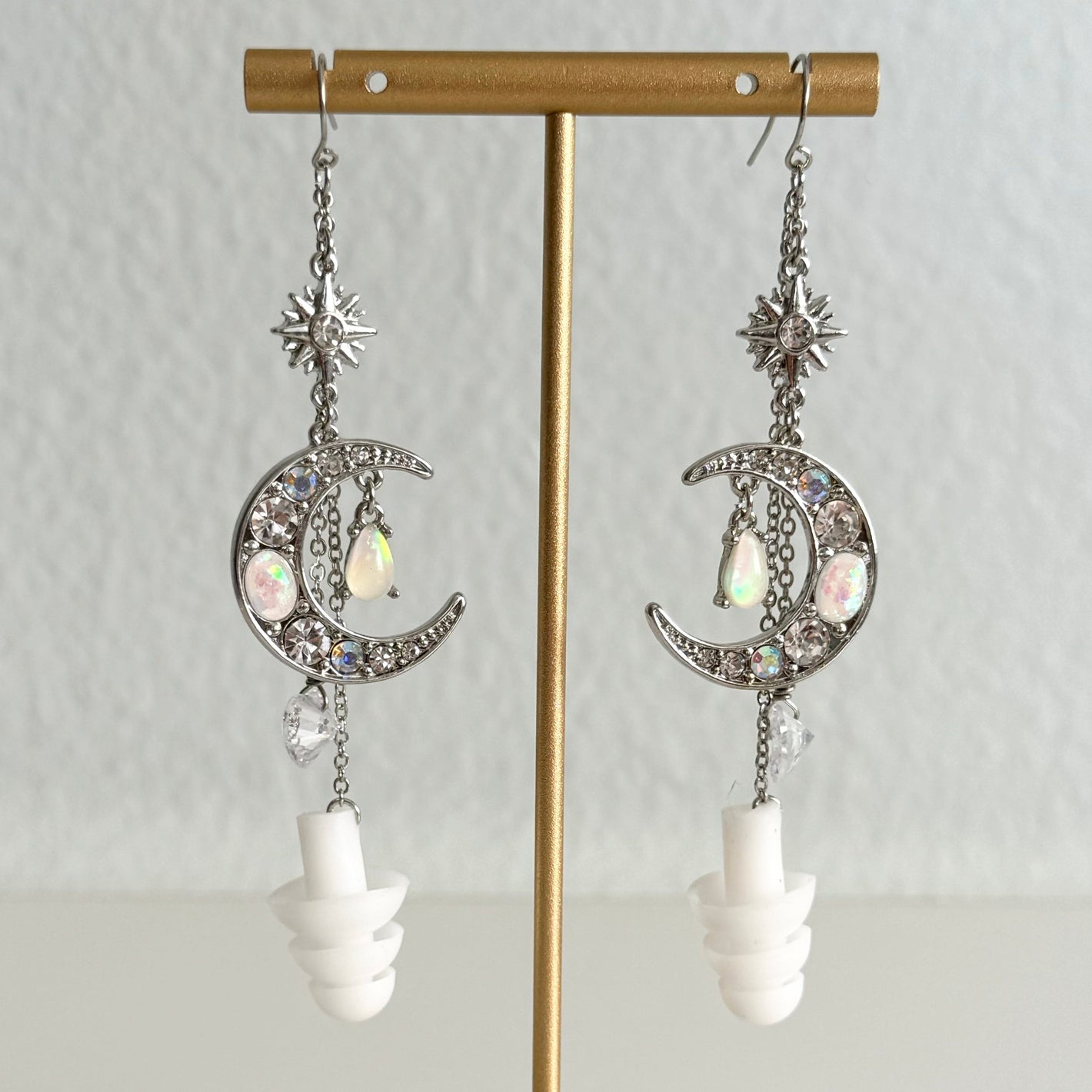 Crystal Moon Drops Earrings Rave Day 