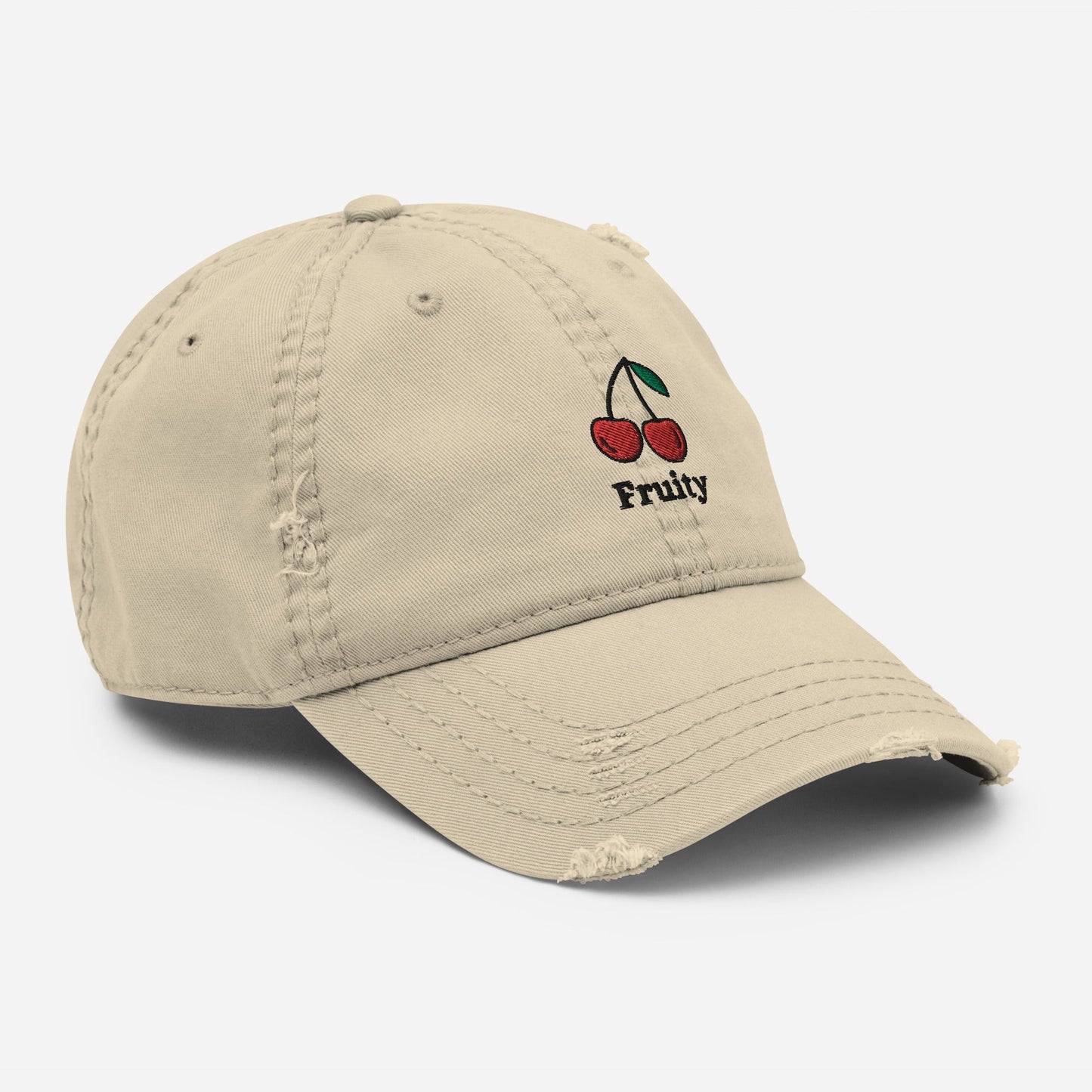 Fruity - Distressed Dad Hat (Khaki) Rave Day 