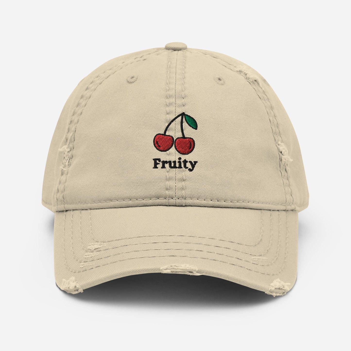 Fruity - Distressed Dad Hat (Khaki) Rave Day 