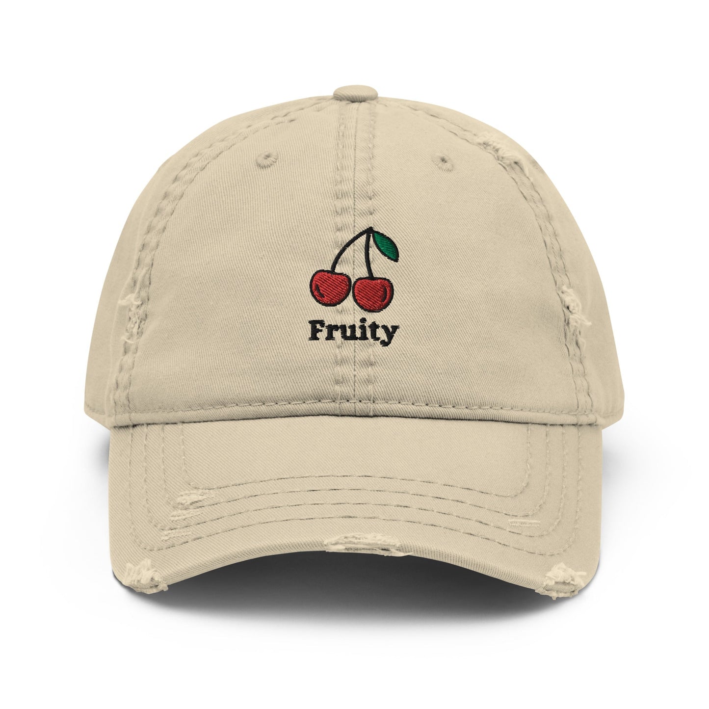 Fruity - Distressed Dad Hat (Khaki) Rave Day 