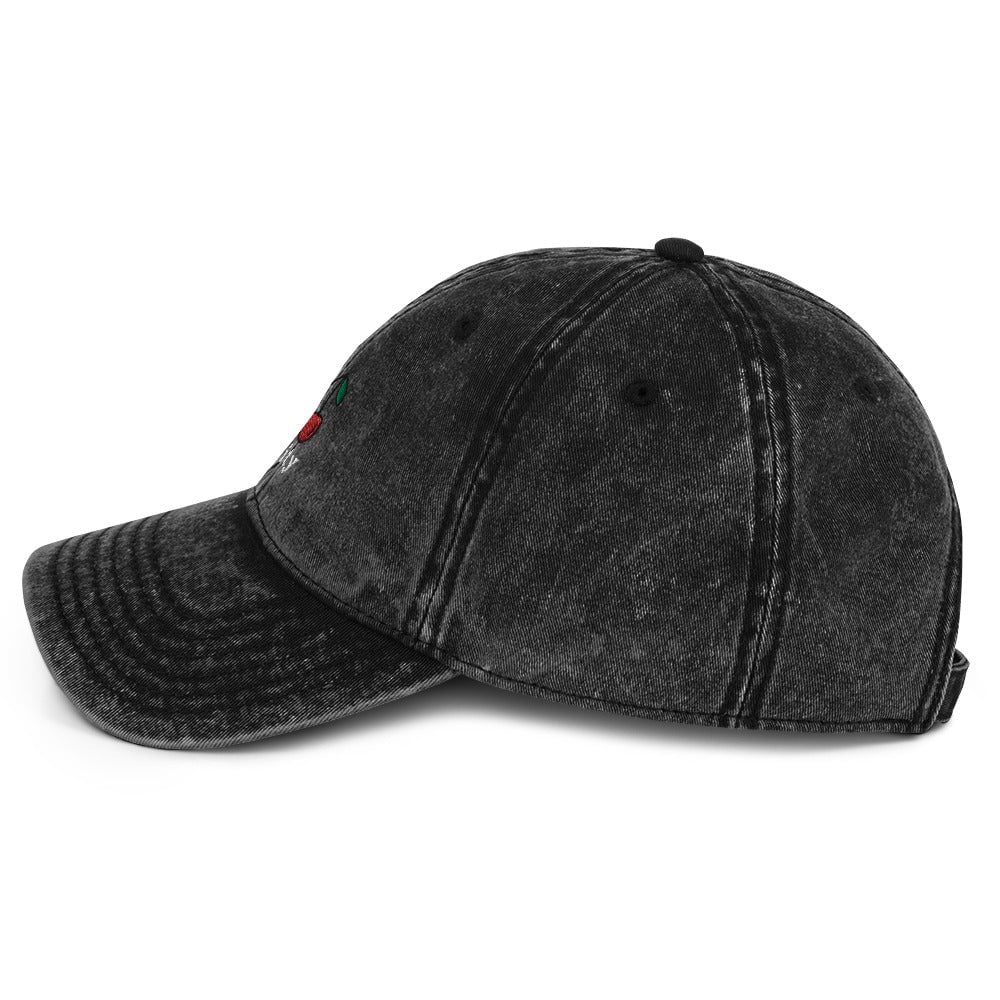 Fruity - Vintage Cotton Twill Cap (Black denim) Rave Day 