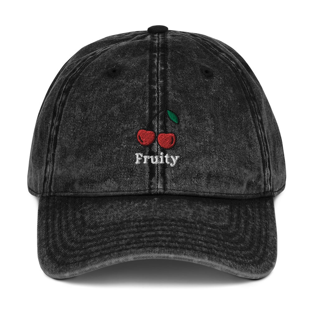 Fruity - Vintage Cotton Twill Cap (Black denim) Rave Day 