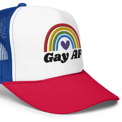 Gay AF - Foam trucker hat Rave Day 