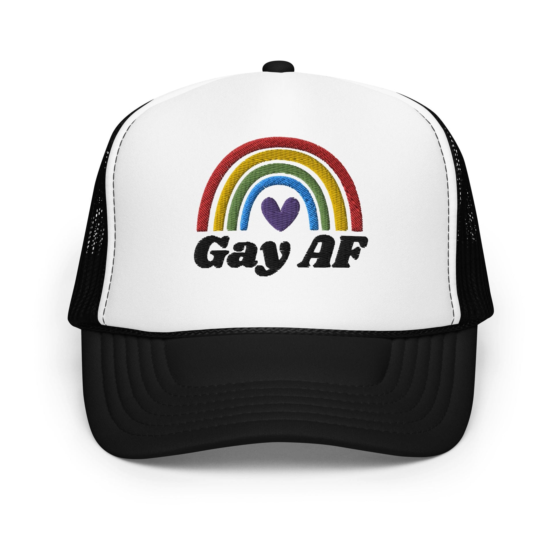 Gay AF - Foam trucker hat Rave Day Black / White / Black 