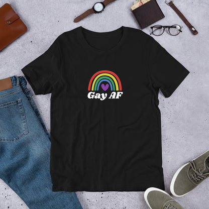 Gay AF Rainbow Pride - Unisex t-shirt Rave Day 