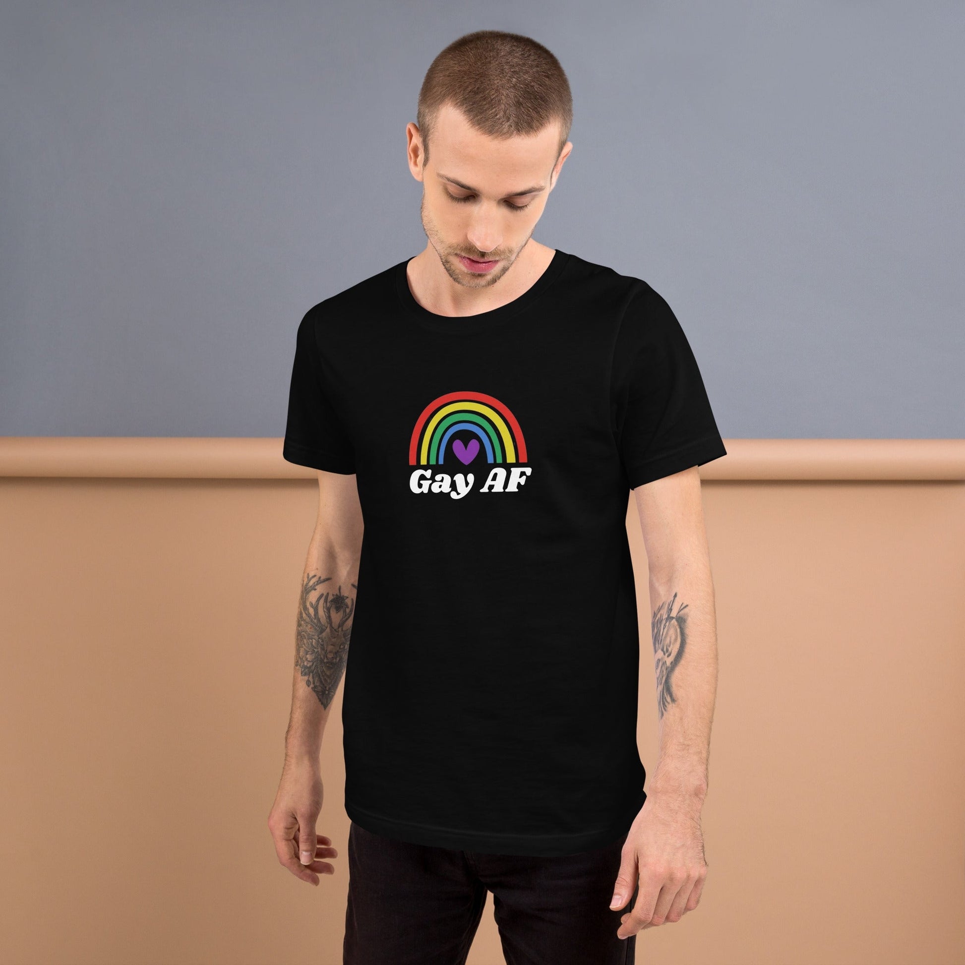 Gay AF Rainbow Pride - Unisex t-shirt Rave Day 