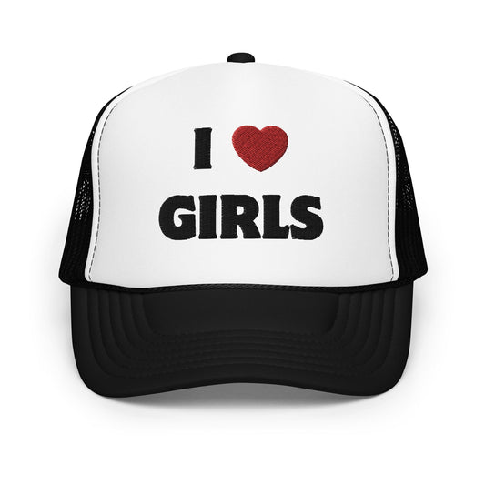 I Love Girls - Foam trucker hat Rave Day Black / White / Black 